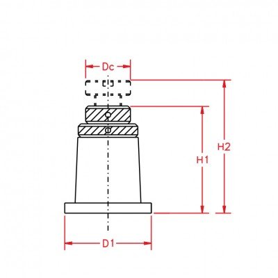 Screw-Jack-with-Broad-Base-and-Locknut-drawing
