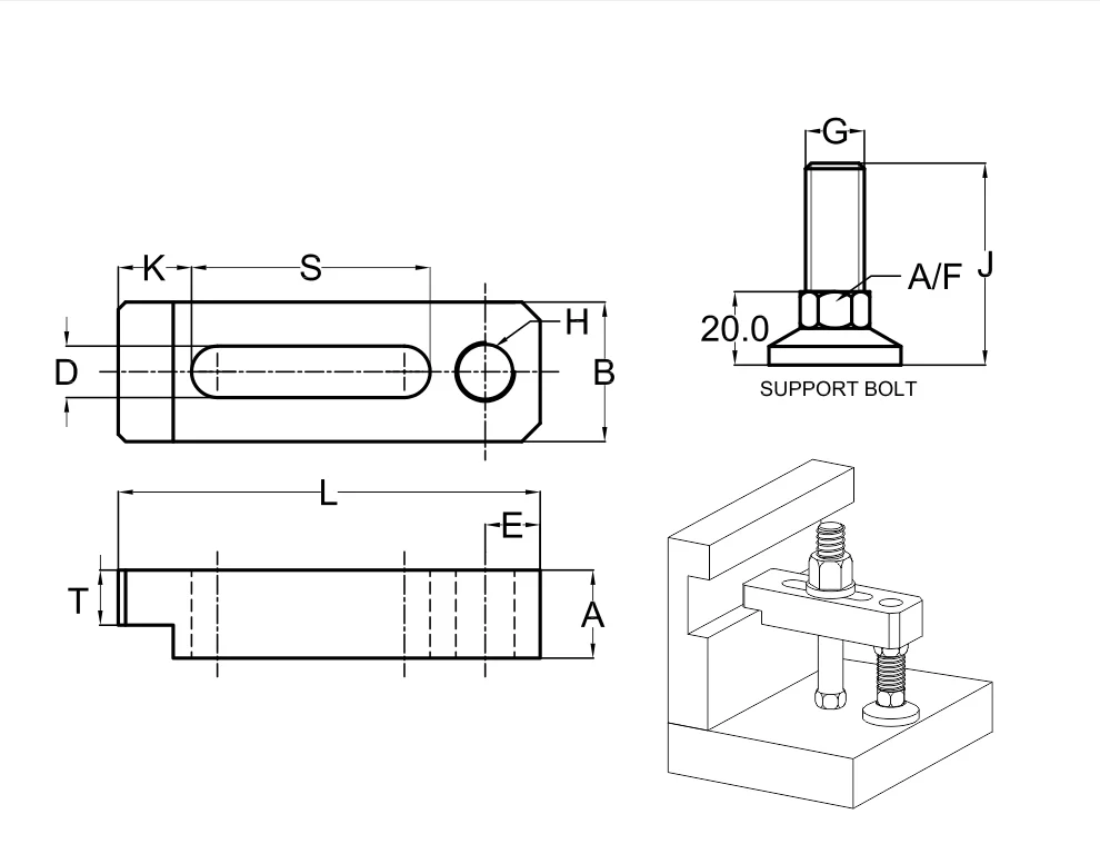 Mould-Clamp-with-Heavy-Support-Bolt-drawing